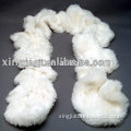 bleached white color sheared rabbit fur scarf
